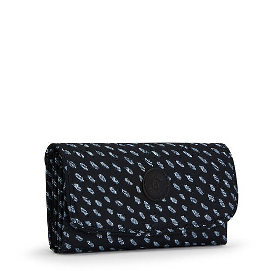 Torebki Kipling Money Land Printed Snap Wallet Czarne | PL 1931JP